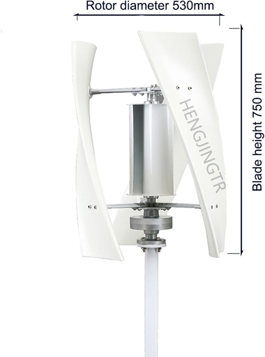 1000W Vertical Wind Turbine Kit,12V/24V/48V 3 Blade 3 Phase AC Permanent Magnet Generator Wind Turbine Kit with Controller, for Home/Terrace