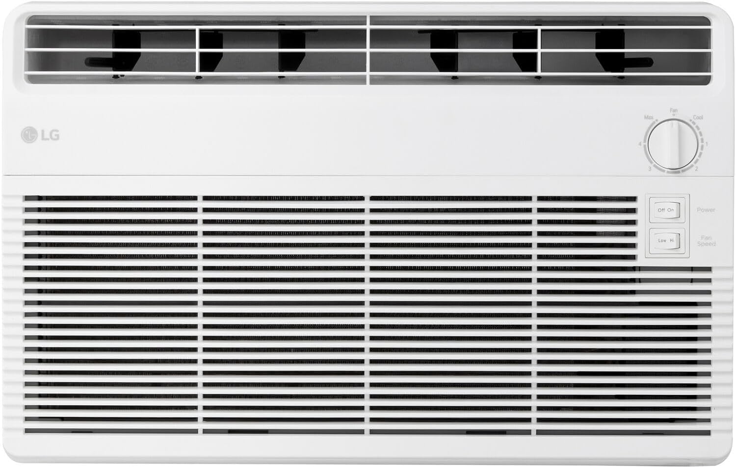 LG 5,000 BTU Window Air Conditioner, Cools 150 Sq.Ft. (10' x 15' Room Size), Quiet Operation, 2 Cooling & Fan Speeds, 2-Way Air Deflection, Washable Filter, 115V