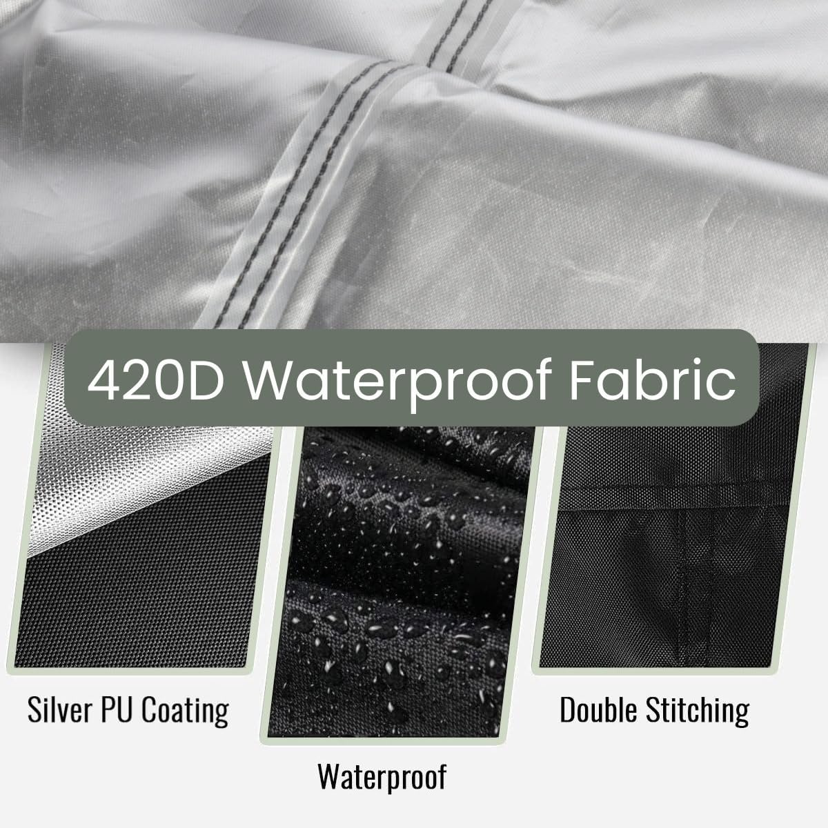 Golf Cart Cover 6/8 Passenger, Golf Cart Rain Covers, Heavy-Duty All Weather Protection Cover for EZ GO Golf Cart Accessories, Outdoor Seat Covers Evolution Golf Carts(156