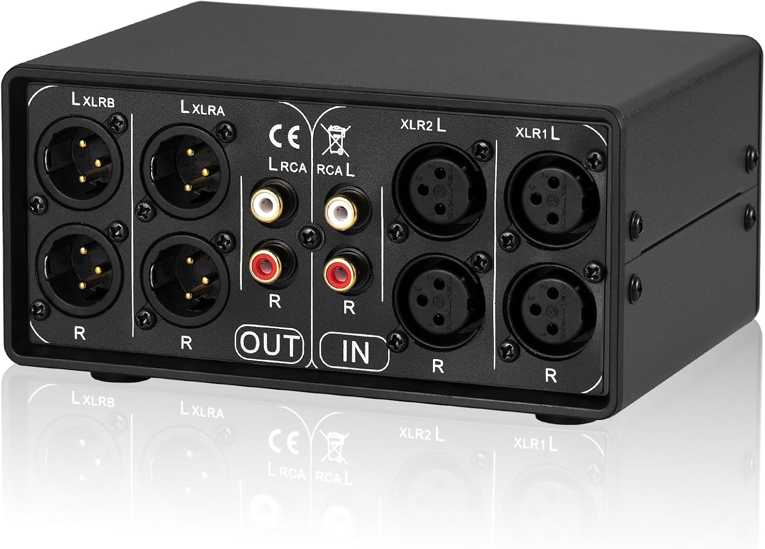 Nobsound Little Bear MC3 3-IN-3-OUT XLR Balanced/RCA Stereo Converter Audio Selector Splitter Box Passive Preamp XLR to RCA Audio Switch (XLR & RCA)