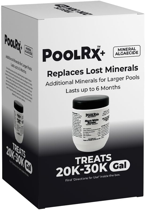 Pool RX 332066 PoolRX+ Booster Black Swimming Pool Algaecide, Single Unit