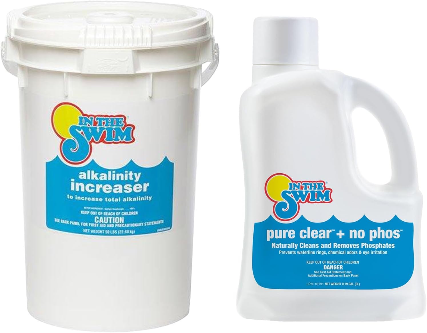 In The Swim Water Balance & Clarity Bundle - 50Lb Alkalinity Increaser + Pure Clear No Phos 3L