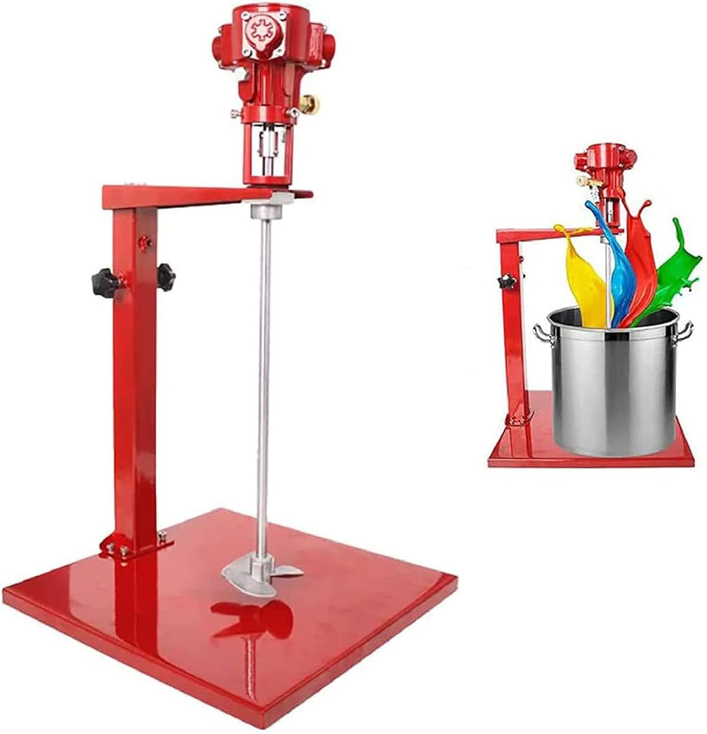 Pneumatic Paint Mixer Machine Ink Coating Mixing Tool, Stainless Steel Agitator, Desktop Vertical Automatic Lifting Stirring Machine