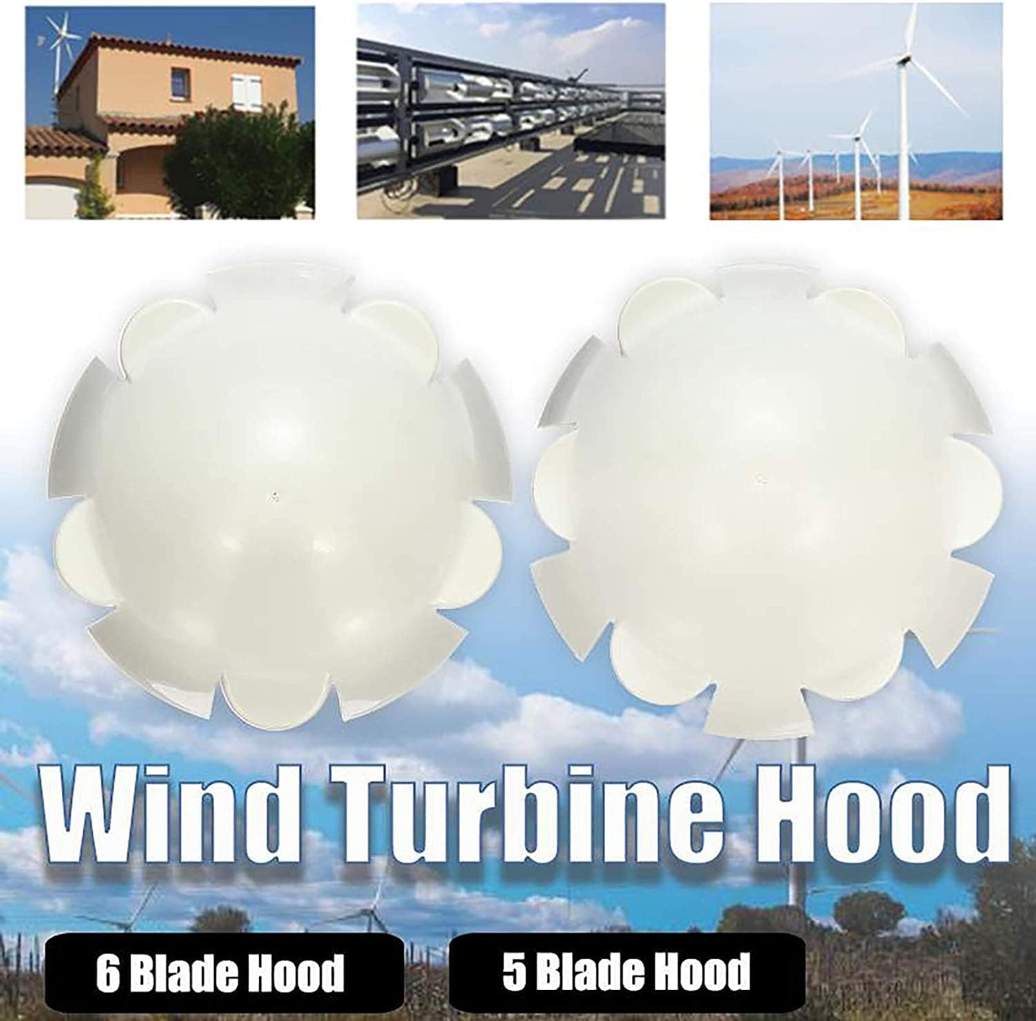 LiuSj JUnSt Wind Turbines Generator Accessories Wind Generator Hood Universal for S M-2 Type 3 5 6 Blades Wind Turbines