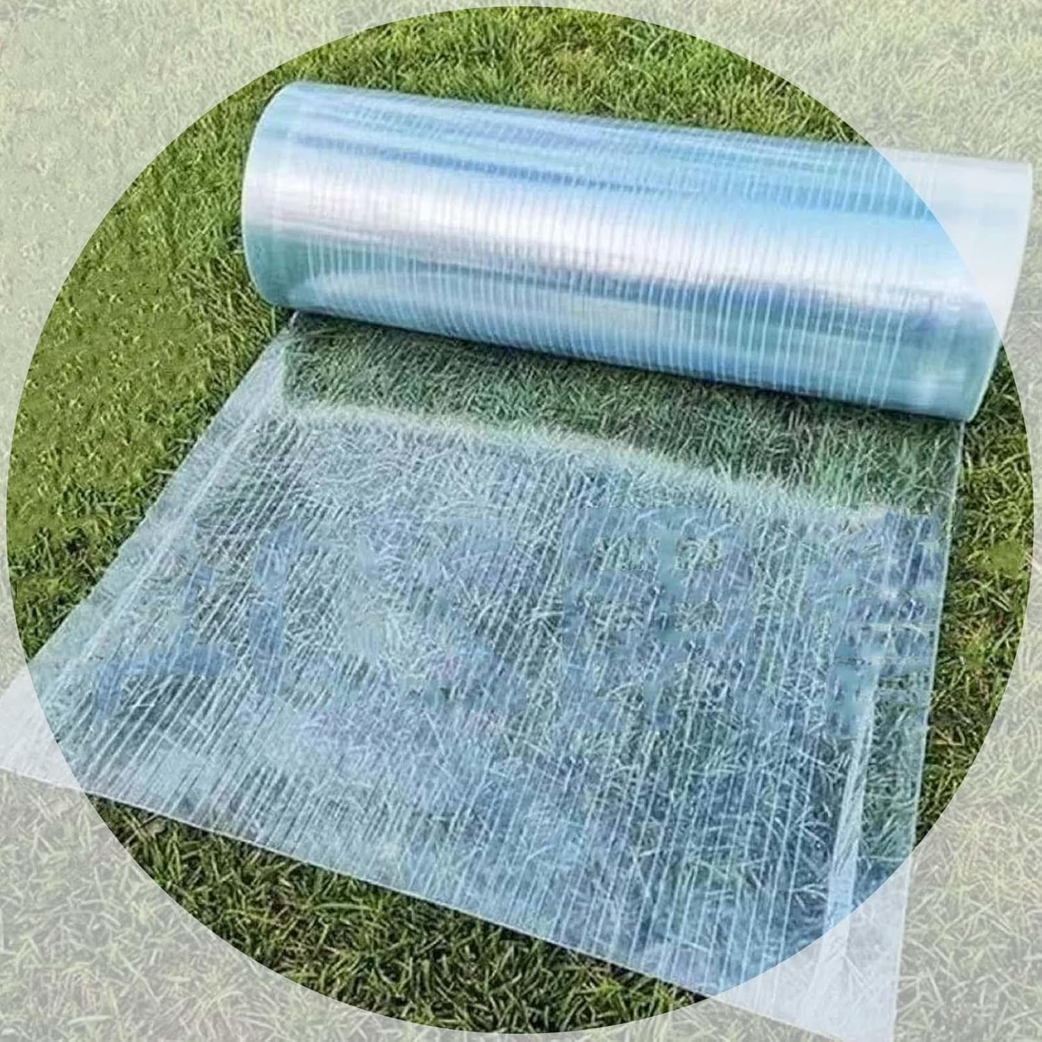 Clear Plastic Sheet Polycarbonate Roof Cover,1mm Greenhouse Replacement Panel,Shatterproof Glassfiber Sheets,Insulation Panels,Transparent Daylighting Sheet Cold Frame Canopy for Garden,W×L-1x8m