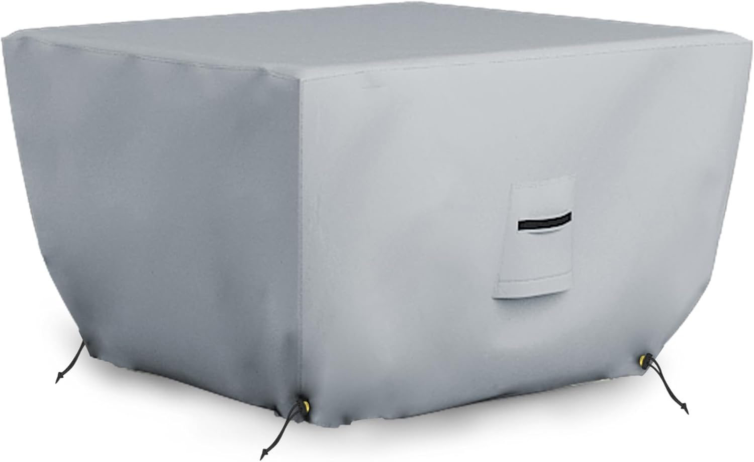 Covers & all Square Fire Pit Cover, Heavy Duty 18 Oz Waterproof UV & Weather Resistant Protector, Patio Lawn Garden Backyard Outside Fireplace, Air Vents Drawstrings (52