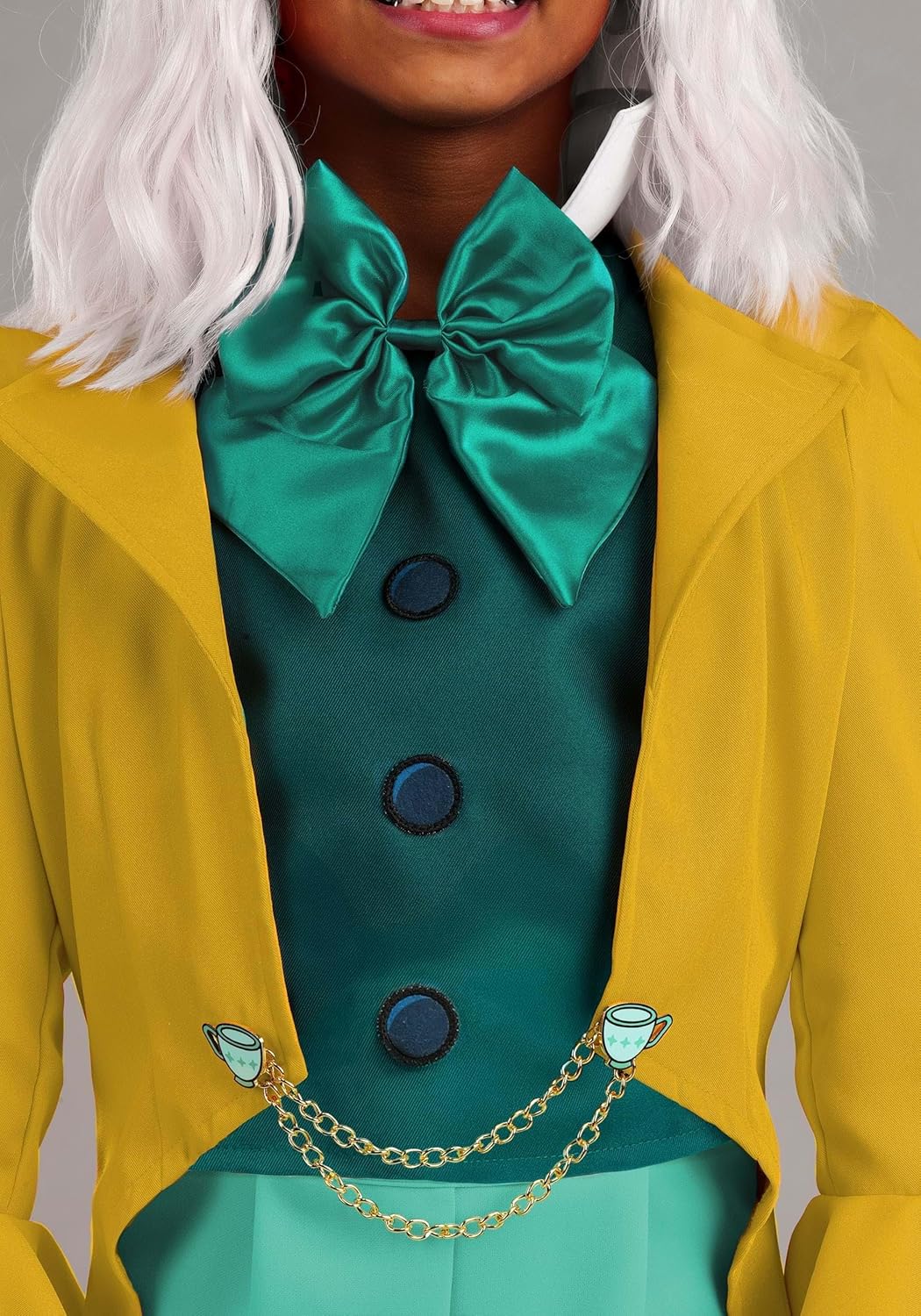 Girls Mad Hatter Costume - Jacket, Vest, Shorts, & Accessories - Disney Alice in Wonderland Halloween Outfit