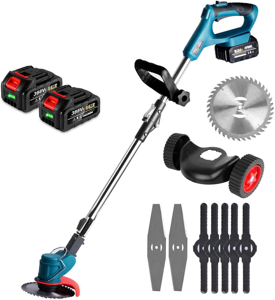 3-in-1 Cordless Lawn Mower & Grass Trimmer with LED Display - Perfect for Small Gardens Maintenance