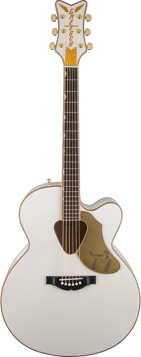 Gretsch G5022CWFE Rancher Falcon Jumbo Cutaway Acoustic-Electric Guitar - White