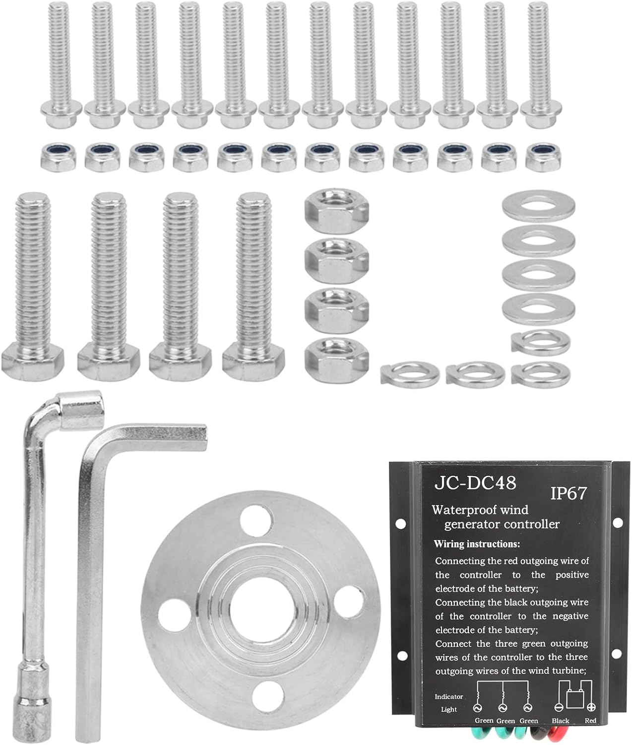 Professional Wind Turbines, 6 Blade Professional Wind Turbines Small Windmill Generator 1200W Industrial, Solar and Wind Power Parts and Accessories (48V)