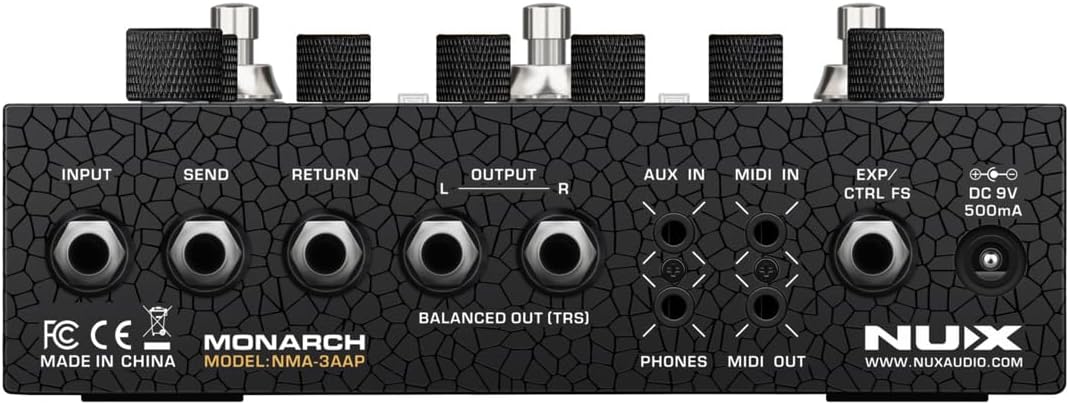 NUX Amp Academy Stomp Compact Amp Modeler, Multi Effects Pedal, 9 EFX blocks, Stereo IR Engine