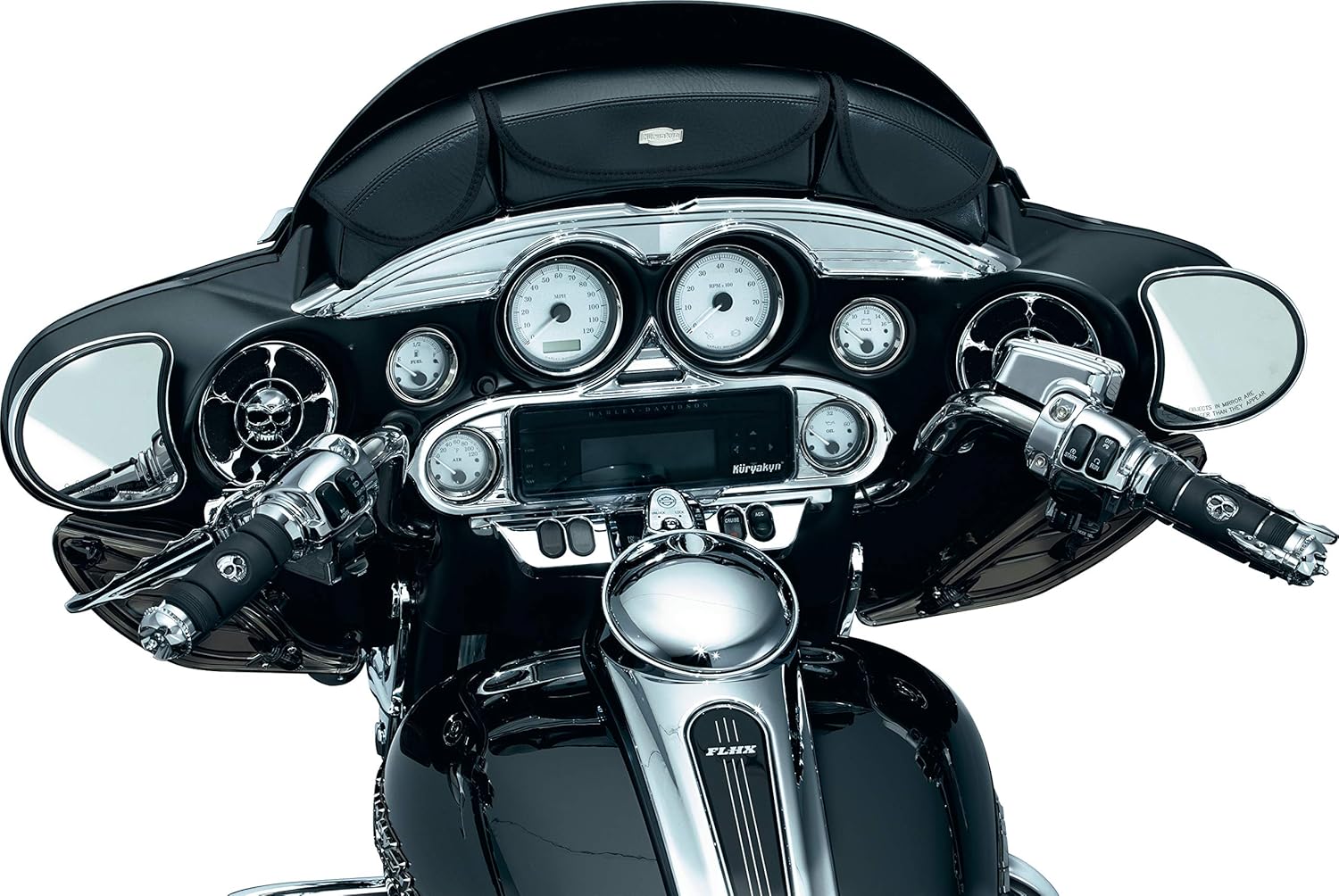Kuryakyn 3765 Motorcycle Audio Accessory: Stereo Accent for 1996-2013 Harley-Davidson Motorcycles, Chrome