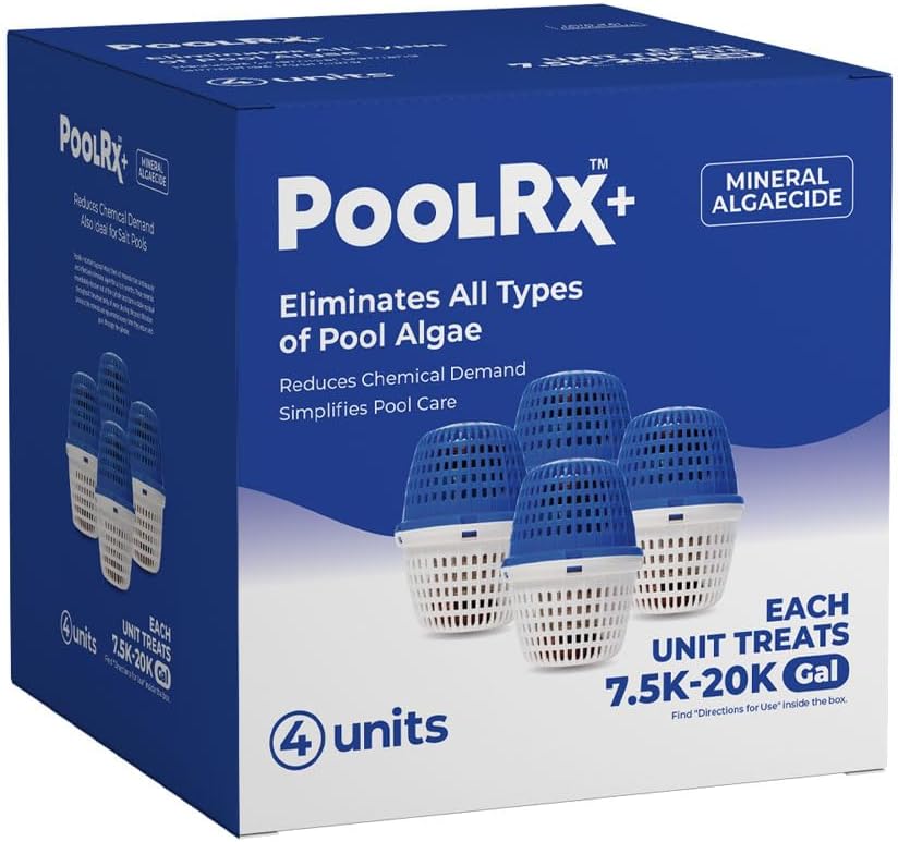 PoolRX+ Pool Unit 7.5k-20k gallons (4-Pack), Blue, (331003)