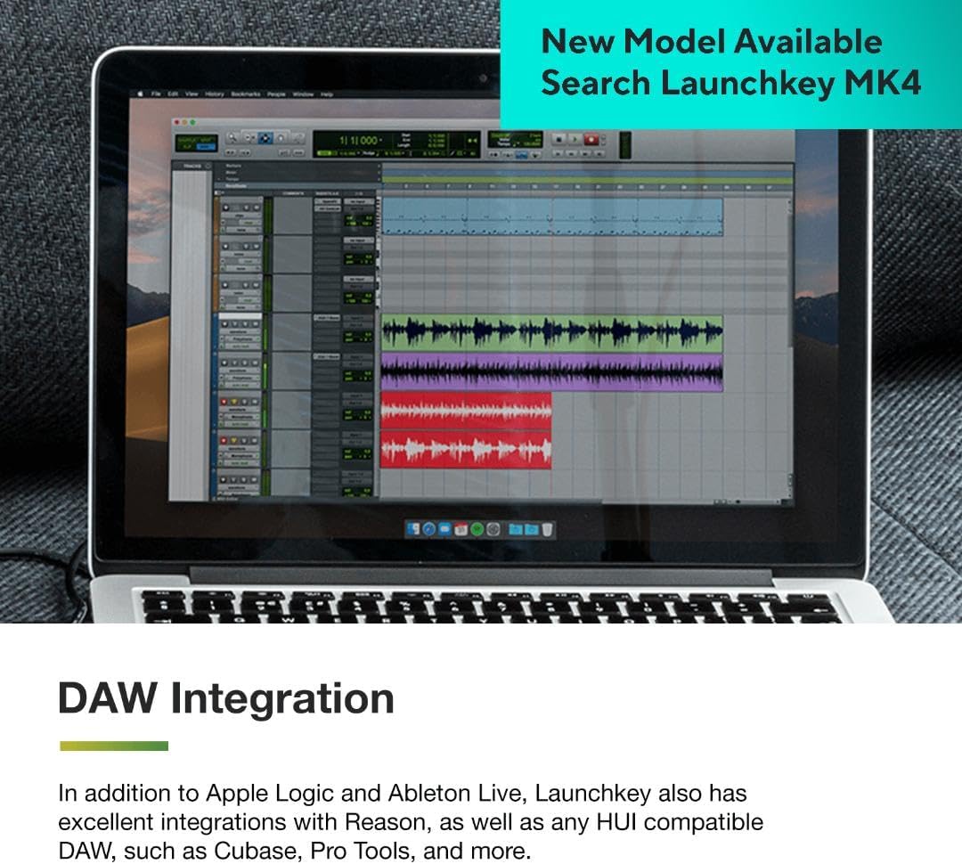 Novation Launchkey 61 [MK3] MIDI Keyboard Controller — Seamless Ableton Live Integration. Chord Mode, Scale Mode, and Arpeggiator. All the software you need for Music Production