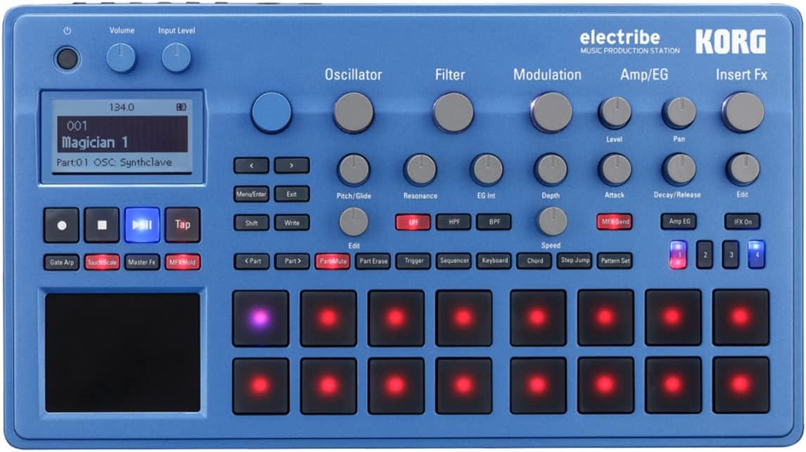 Korg Electribe Synth In Emx Blue with V2.0 Software ELECTRIBE2BL