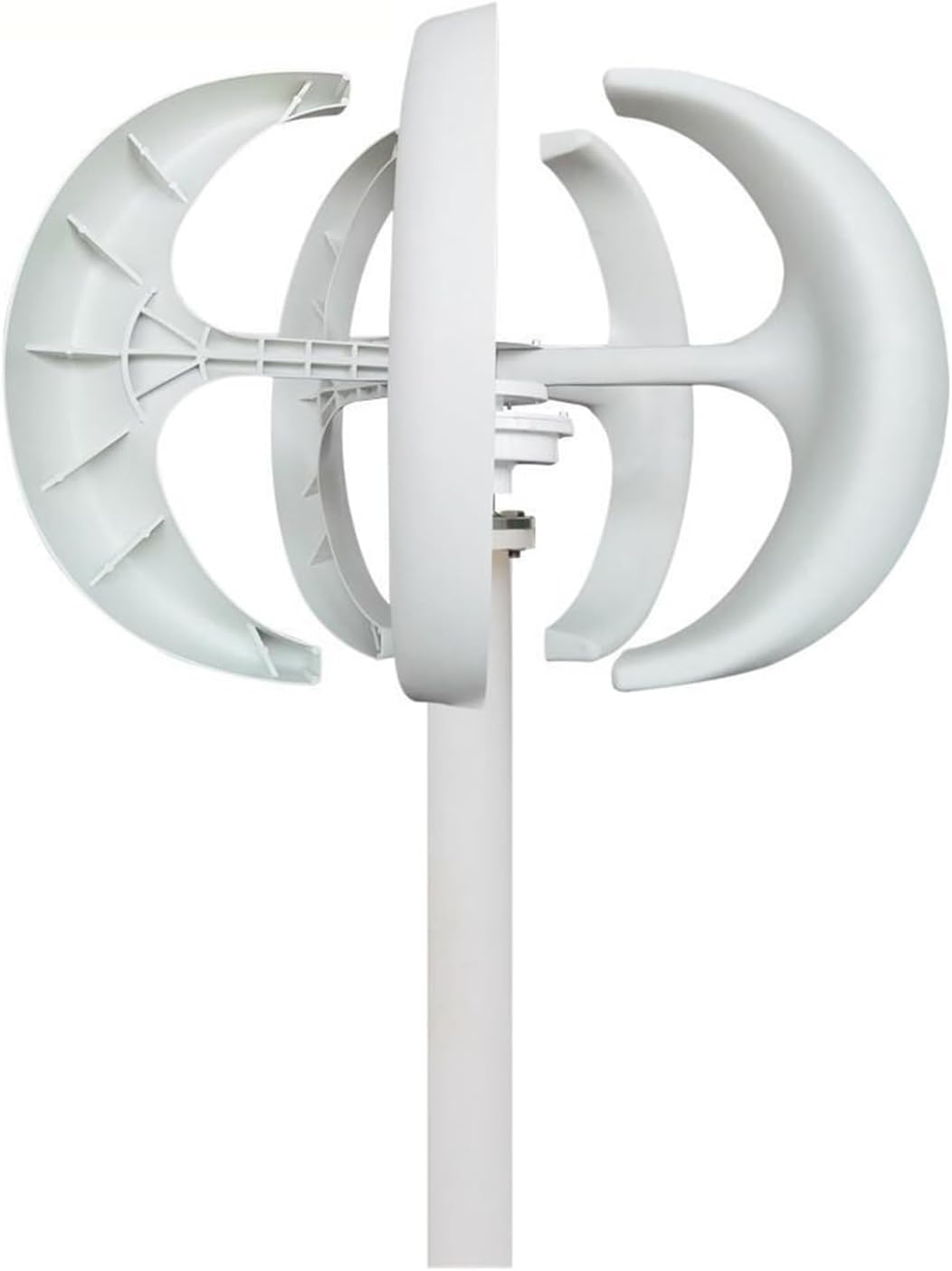 Windmill Generator, 500W Vertical Axis Wind Generator 12V 24V Red And White Ball Type For Land Marine Use Low Wind Speed Starting Wind Turbines (Color : Wihte, Size : 5 BLADES_24V), 32953267133