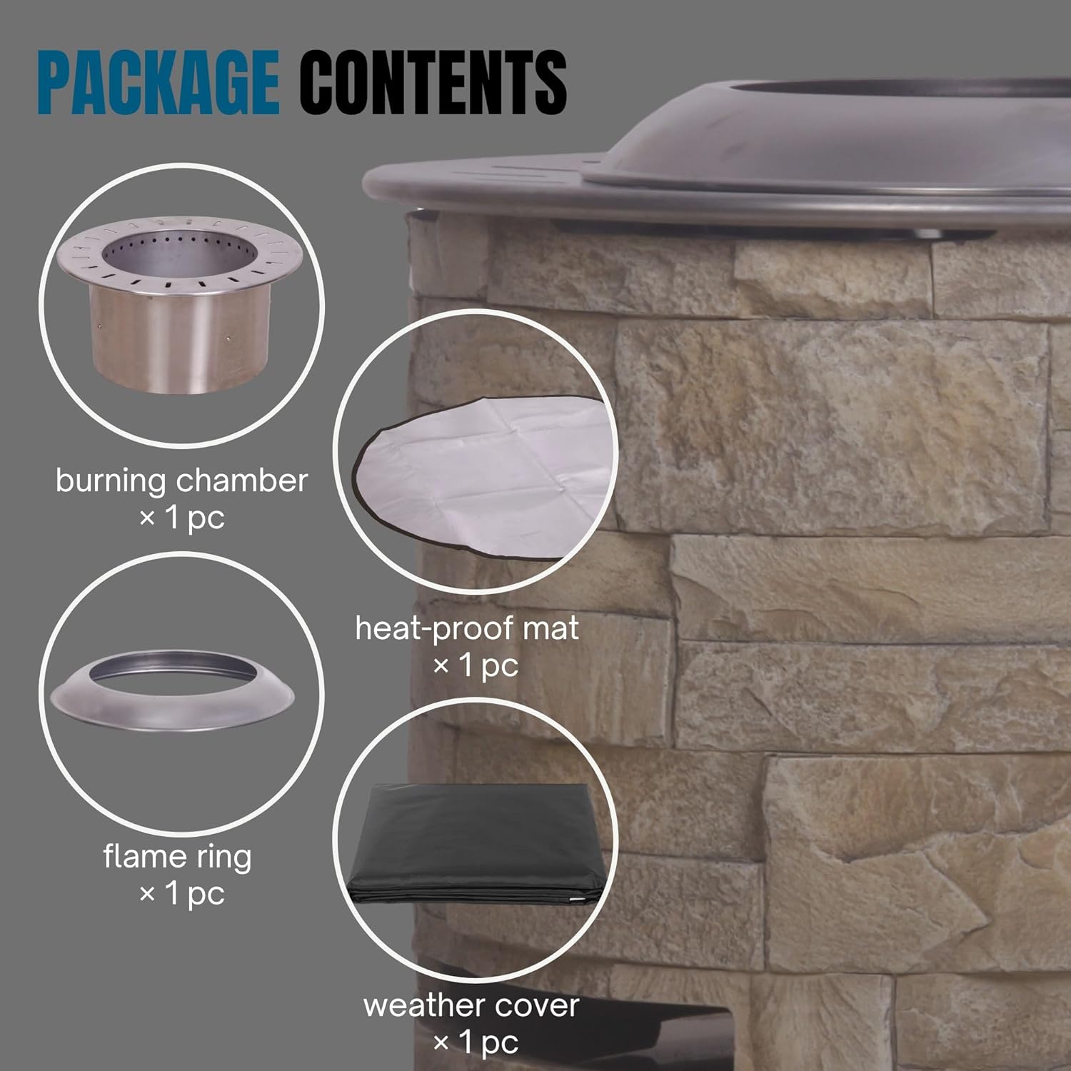Afterglow Bonfire 20.5 Inch Smokeless Fire Pit with Removable Ash Pan - Portable Outdoor Fire Pit - Stainless Steel - Wood Burning Lightweight Fireplace, Ideal for 4-6 People