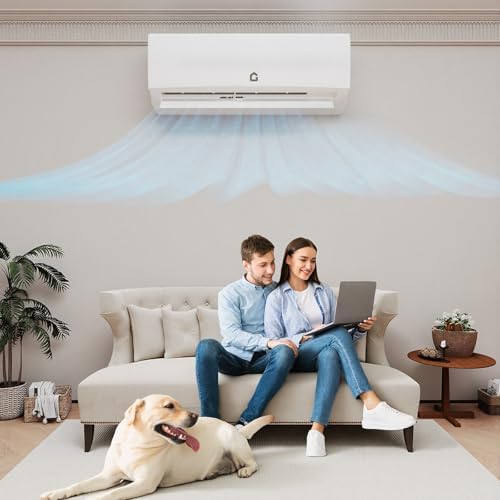 20000 BTU Two-Zone Mini Split Air Conditioner ，20 SEER2 208-230V WiFi wall mounted AC，Inverter w/ R454B Refrigerant | 9000+9000 BTU cooling/heating system for 750 Sq.Ft