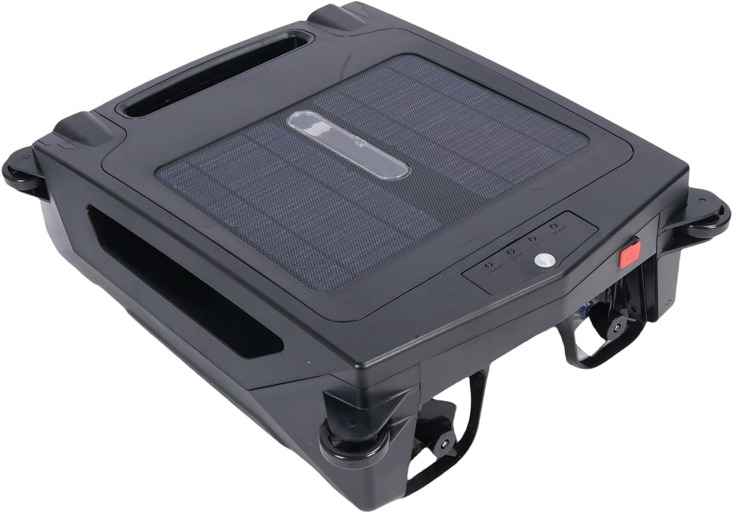 Solar Powered Automatic Robotic Pool Surface Skimmer Cleaner, Automatic Rechargeable Cordless Robotic Pool Cleaner, Robotic Pool Surface Skimmer, Ideal for All Swimming Pool (US Plug)