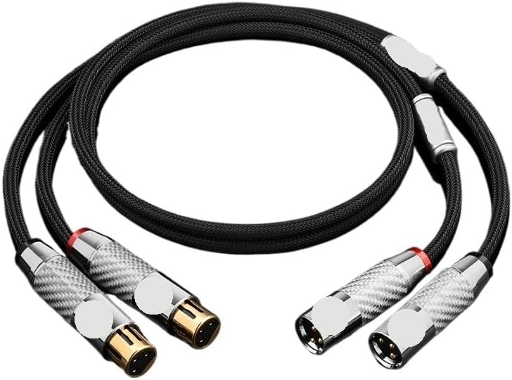 Balanced XLR Cable Hi-end OCC Core HiFi Audio Cable for Microphone Sound Gold Plated Plug Amplifiers 2XLR Cord(One Piece XLR Cable,1.5m)