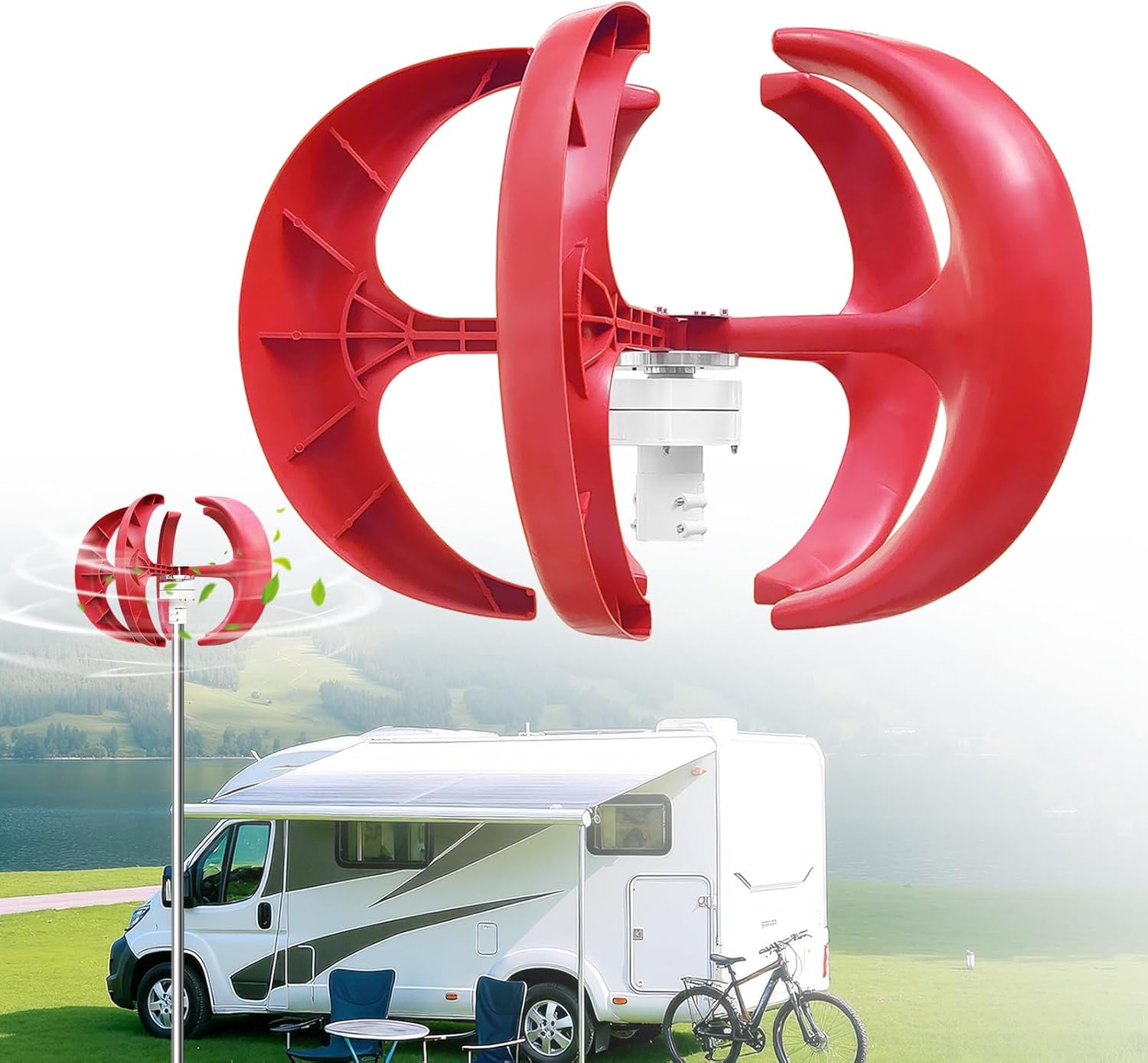 12V Efficient Power Wind Motor with Controller Marine Street Lighting Generator Rust Proof for Fishing Boat Terrace Cabin Ship