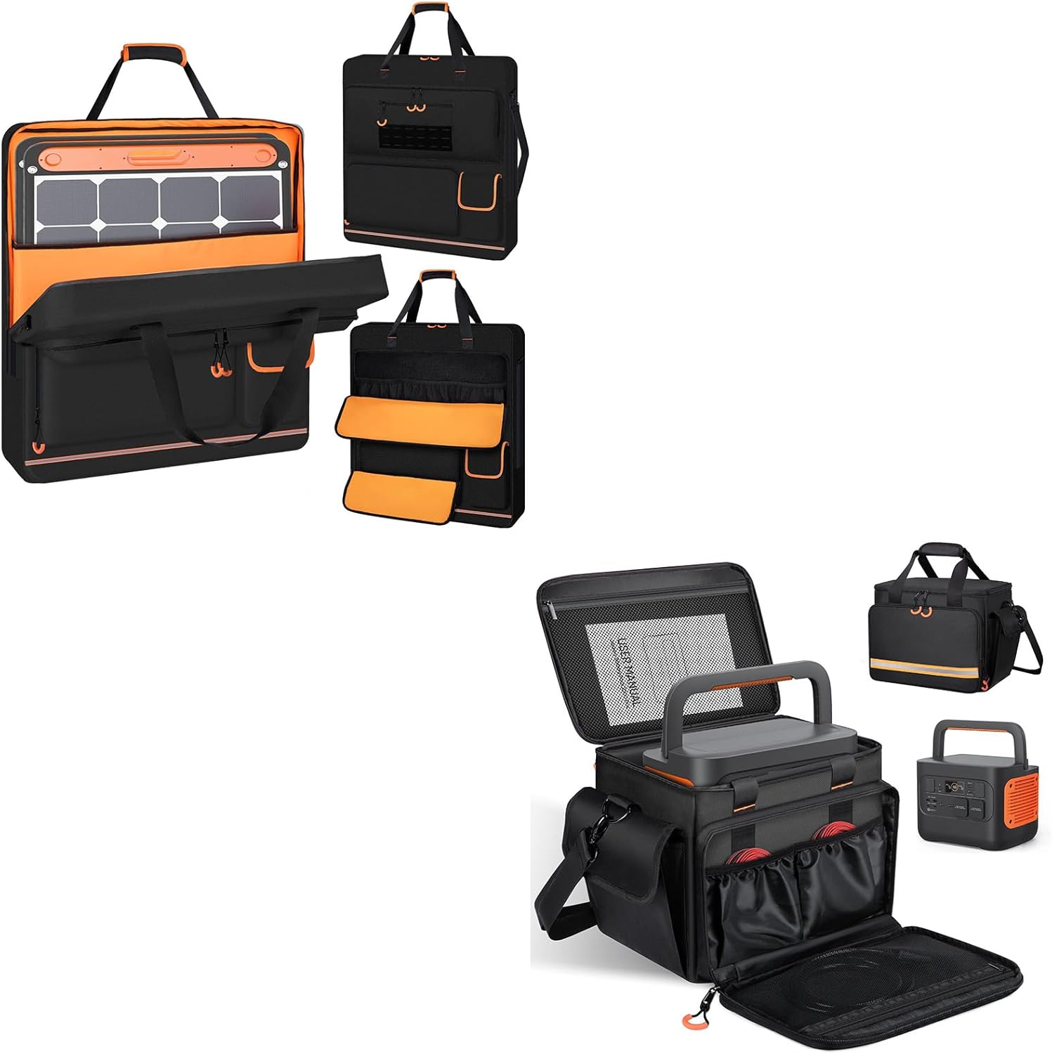 Solar Panel Storage Bag and Portable Station Bag Compatible with Jackery Explorer 500 and Jackery SolarSaga 100W 100X 200W