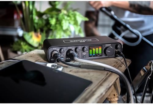 MOTU M4 USB-C Audio-MIDI Interface (3140) Bundle with, 10 Ft XLR Cable, Fiber Cloth, Cable Ties