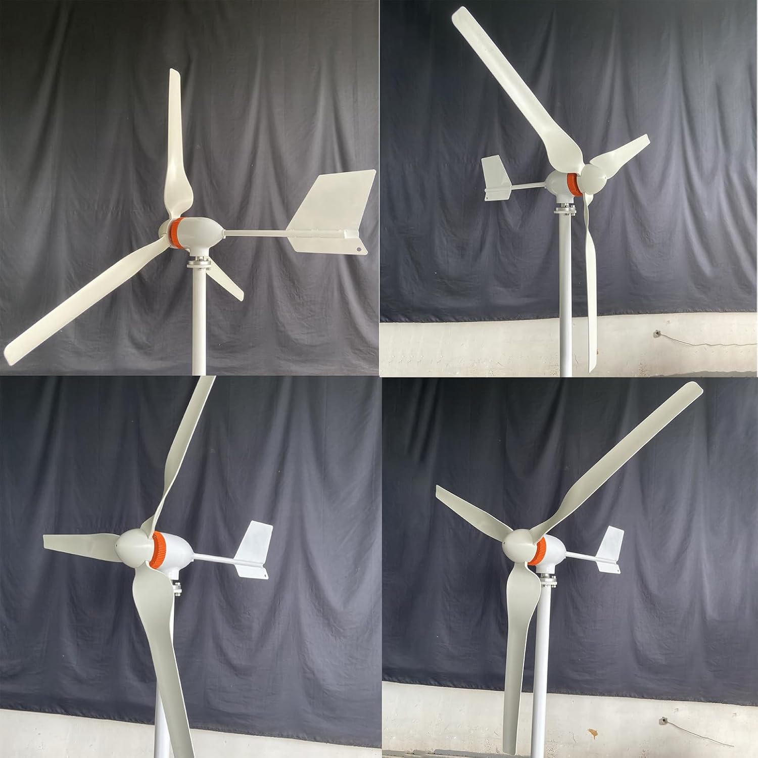 2000W Wind Turbine 12V / 24V / 48V Home Wind Turbine Generator Kit with Controller, 2KW 3 Blades Horizontal Wind Power Generator Pure Copper Core Generator for Outdoor, Garden,2000w,48V