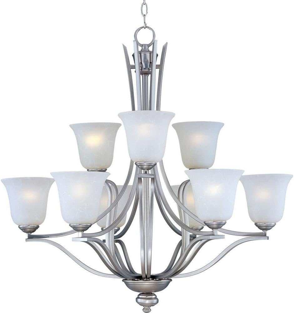 Maxim Madera - Nine Light 2-Tier Chandelier -Traditional Installation