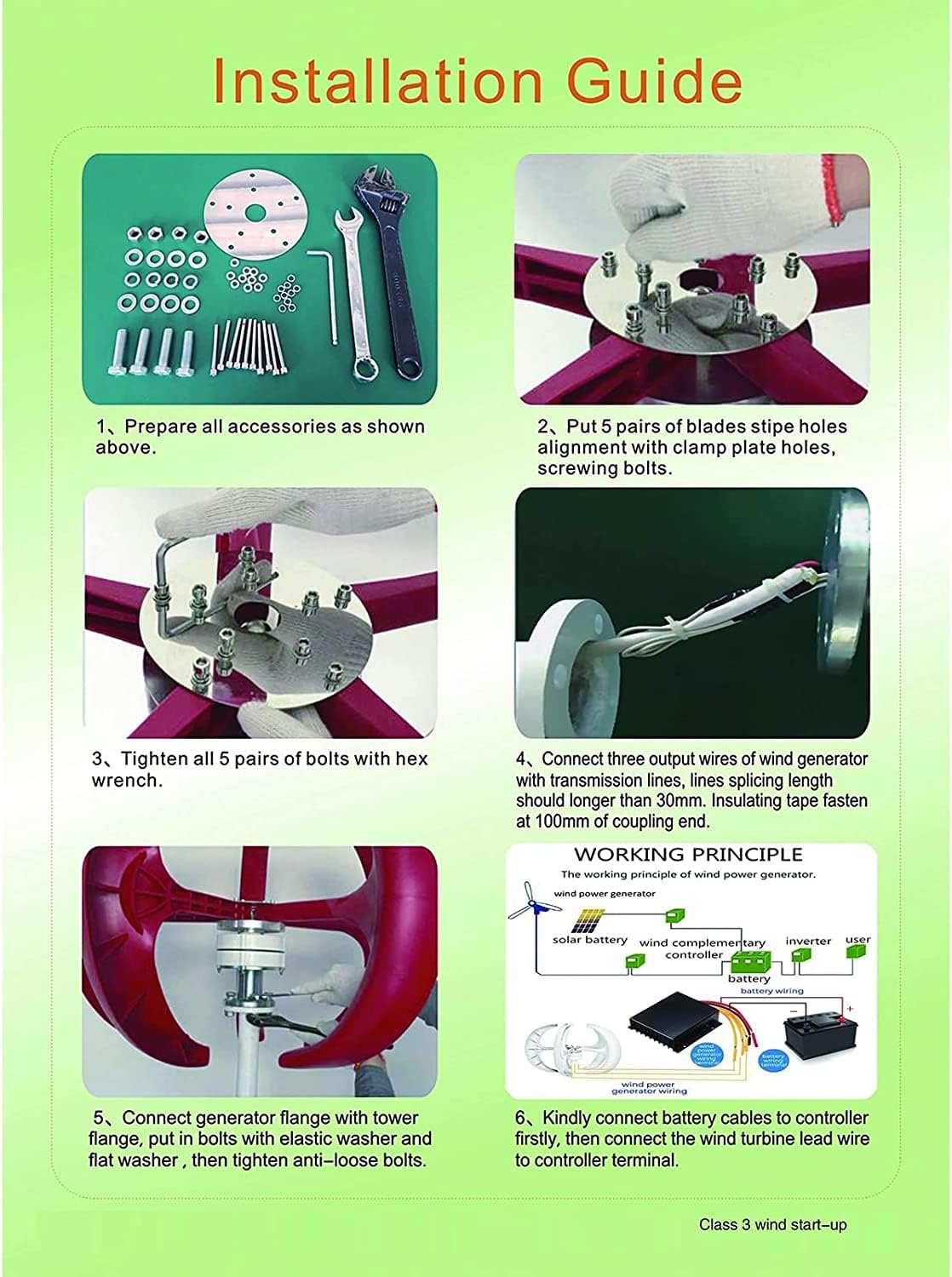 LiuSj JUnSt 5000W Vertical Axi Wind Turbines Generator,Home 5 Blades Green Energy Wind Turbine Generator Kit with Controller (Black)