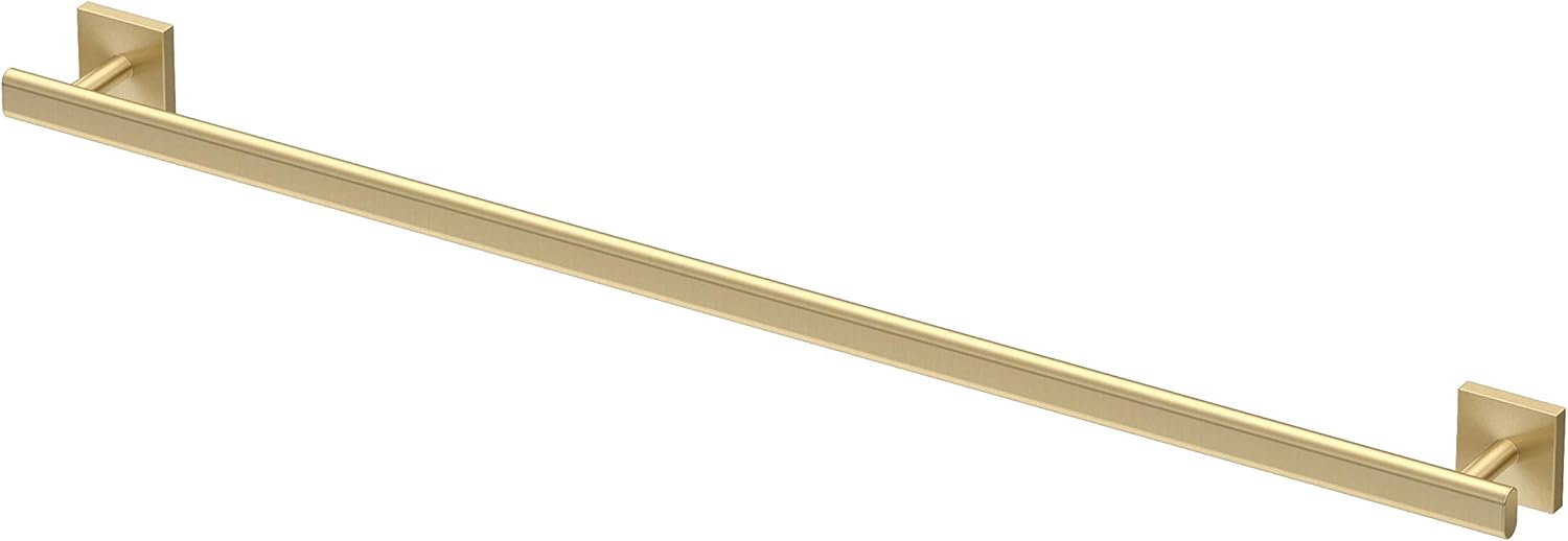 Gatco 4060A Elevate, Towel Bar, 30”, Brushed Brass/Wall Mounted 30 Inch Towel Holder for Bathroom