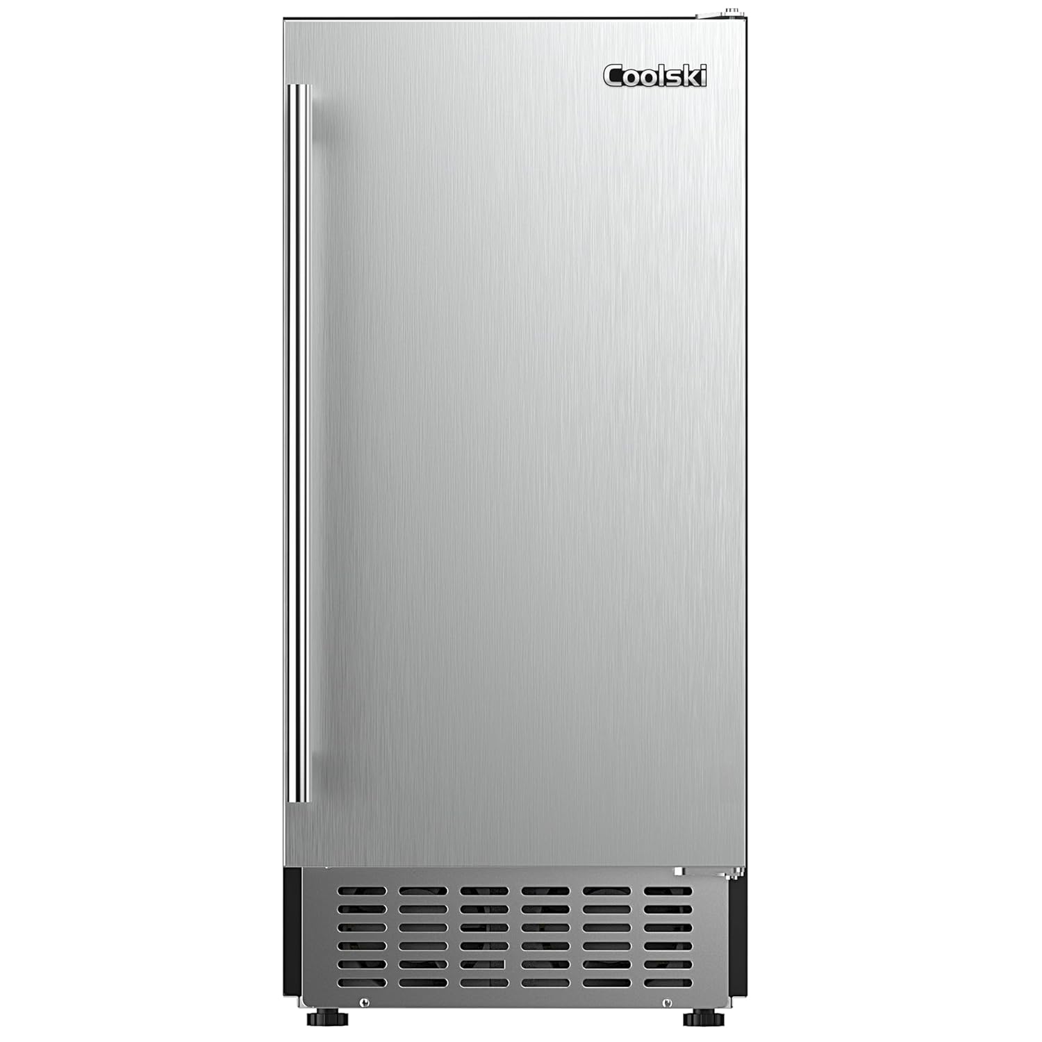 Coolski 130Lbs/ Day Under Counter Ice Maker Machine, Stainless Steel Built-in Freestanding Ice Maker with 30LBS Ice Storage, Perfect for Commercial & Home Use, 15 Inch Wide