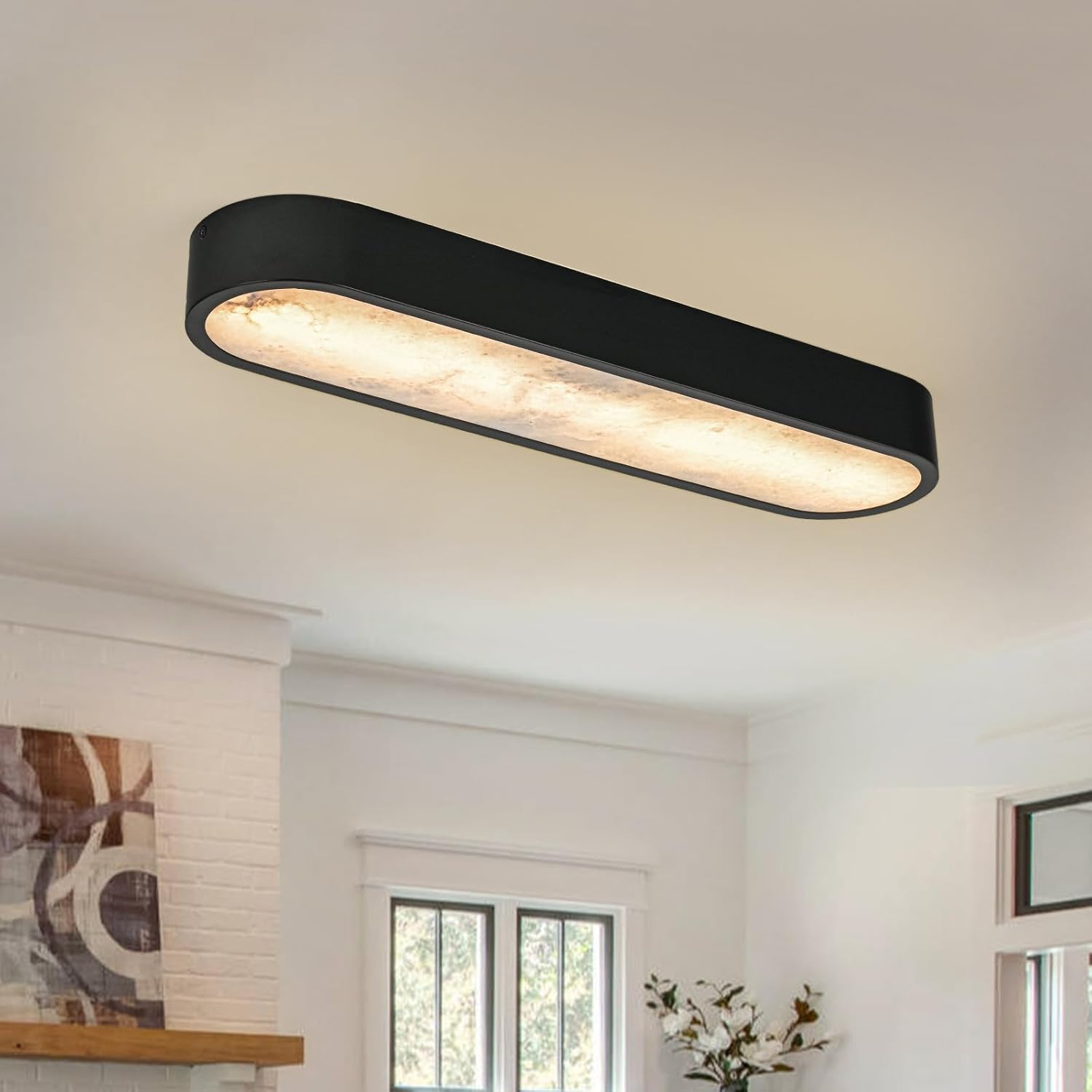 EDISLIVE Alabaster LED Ceiling Light,23.6