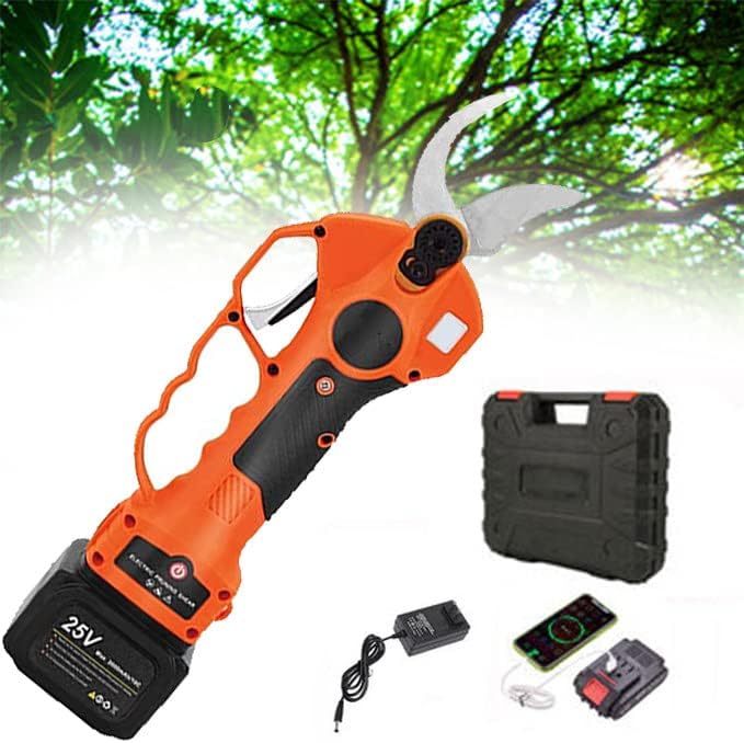 Cordless Electric Scissors,Electric Pruning Shears,Garden Cordless Rechargeable Power Pruner,Electric Scissors Bonsai Tree Branches Garden Tools,28mm Cutting Diameter,40cm