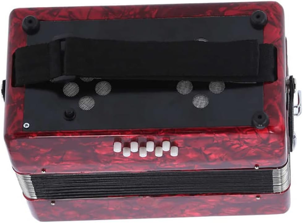 Accordion Concertina 22 Keys 8 Bass, Solo and Ensemble Musical Instrument, for Home and Classroom, with Strap and Backpack