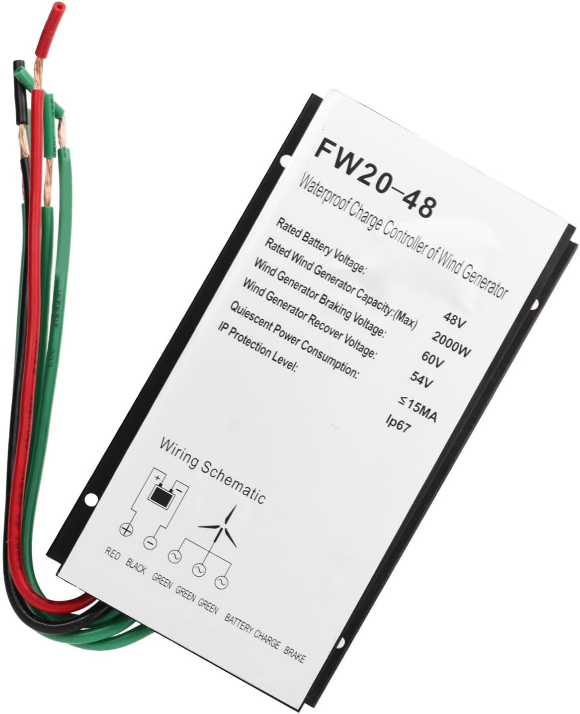 48V 2000W Wind Controller Wind Controller Aluminum Alloy Efficient Charging Multi for Harsh Environments