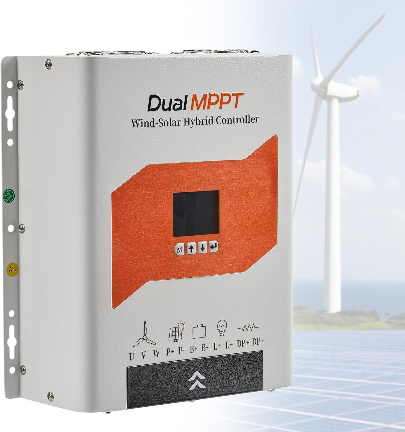 5000W Solar Wind Hybrid Charge Controller, for Home, Caravans and Boats, Dual MPPT with Color LCD Display 12V/24V