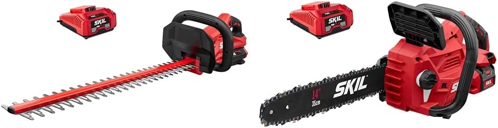 SKIL PWR CORE 40 Brushless 40V Cordless Hedge Trimmer and Chainsaw Kit