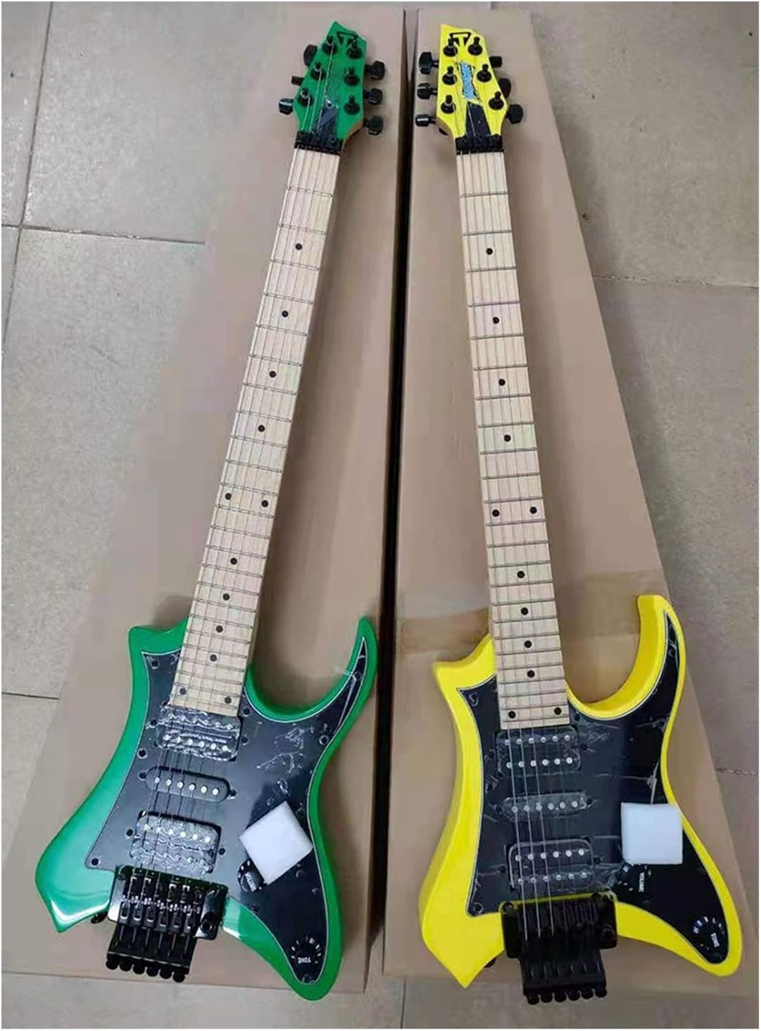 Unfinished Guitar Body 39 Inch Professional Electric Guitar Alder Wood Body 6 Strings 24F High Gloss Finish Electric Guitar for Travel Guitar DIY Accessory (Color : Green)
