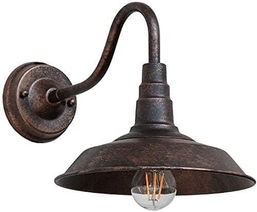 MOYEE Bracket Light Metal Lighting Led Door Wall Lamp Outdoor Retro Lights Industrial Wind Balcony Terrace Fixture Courtyard Night B (Rust)