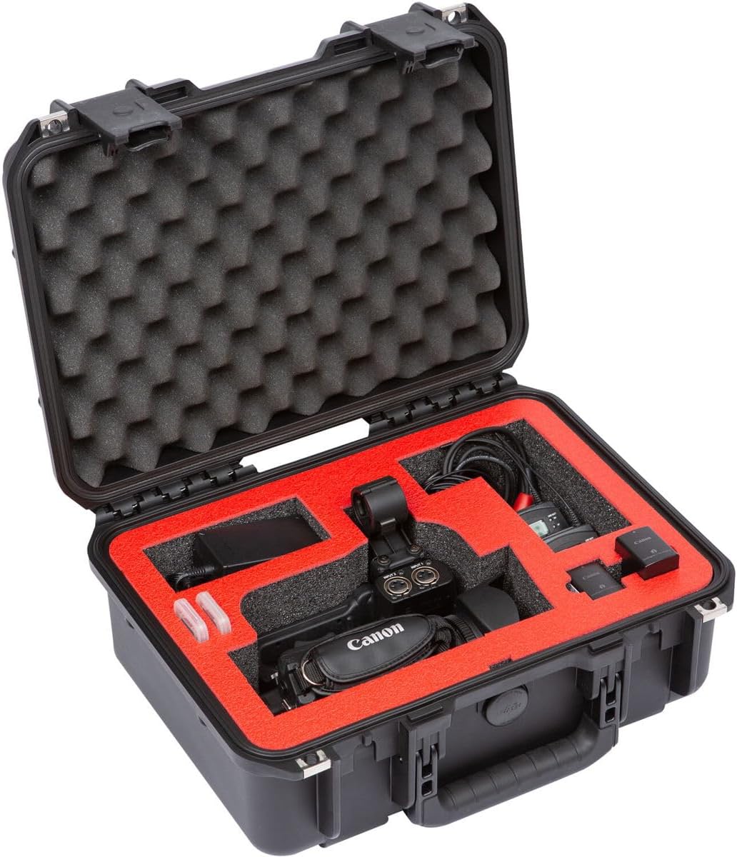 SKB iSeries 1510-6 Injection Molded Waterproof Case with Custom-Cut Foam for Canon XA11/15/40/45 & Accessories