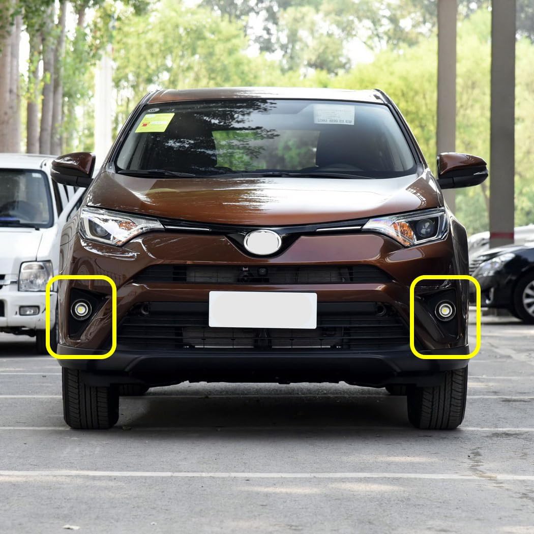 LED Fog Lights Fit for 2016-2018 Toyota RAV4 DRL with Amber Sequential Turn Signal Driving Lights Front Bumper HeadLights Accessories