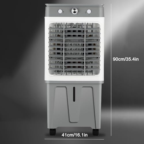 3 Wind Speed Portable Air Conditioners, Air Conditioner with Large Capacity Water Tank, Air Conditioner Portable with Universal Wheels, for Home, Office, Garage(90cm/35.4in)