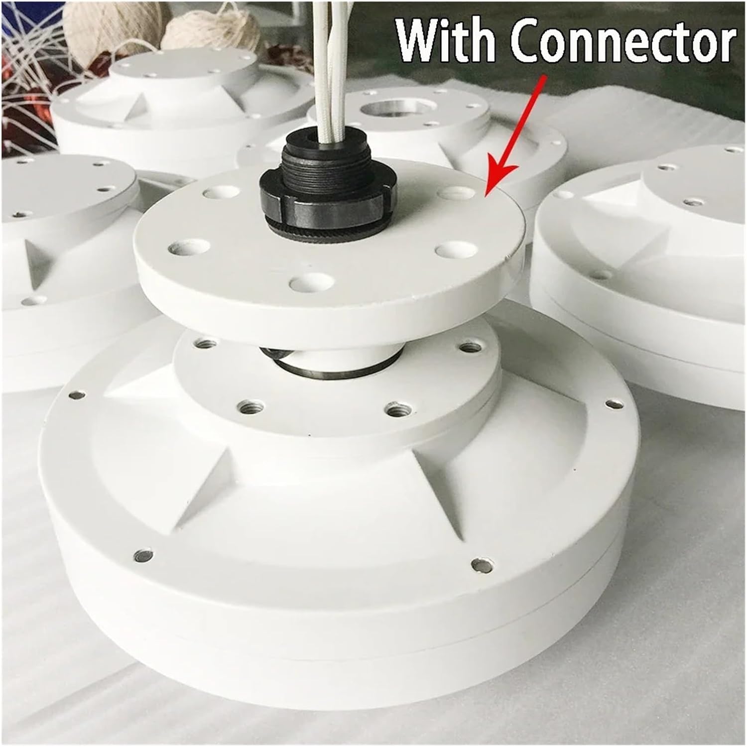 Wind Turbines, 3KW Low RPM Generator for Vertical Wind Turbine Windmill 3000W 12V 24V 48V Brushless Permanent Maglev Coreless Alternator(with Connector,48V_3000W)