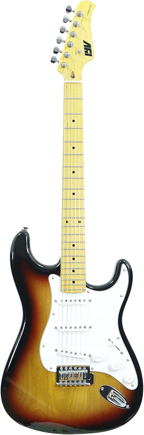 IYV 6 String Solid-Body Electric Guitar, Right, Sunburst (IS-200 SB), 41.73 x 16.54 x 3.15 inches