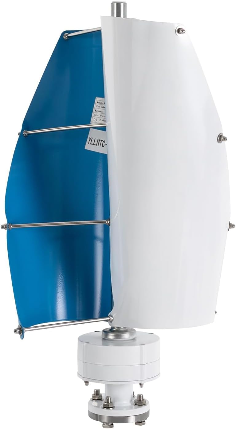 4500W Wind Turbine Generator with 2 Blades Wind Vertical Turbine Generator Permanent Magnet Generator Wind Turbine Kit for Hybrid Wind Solar