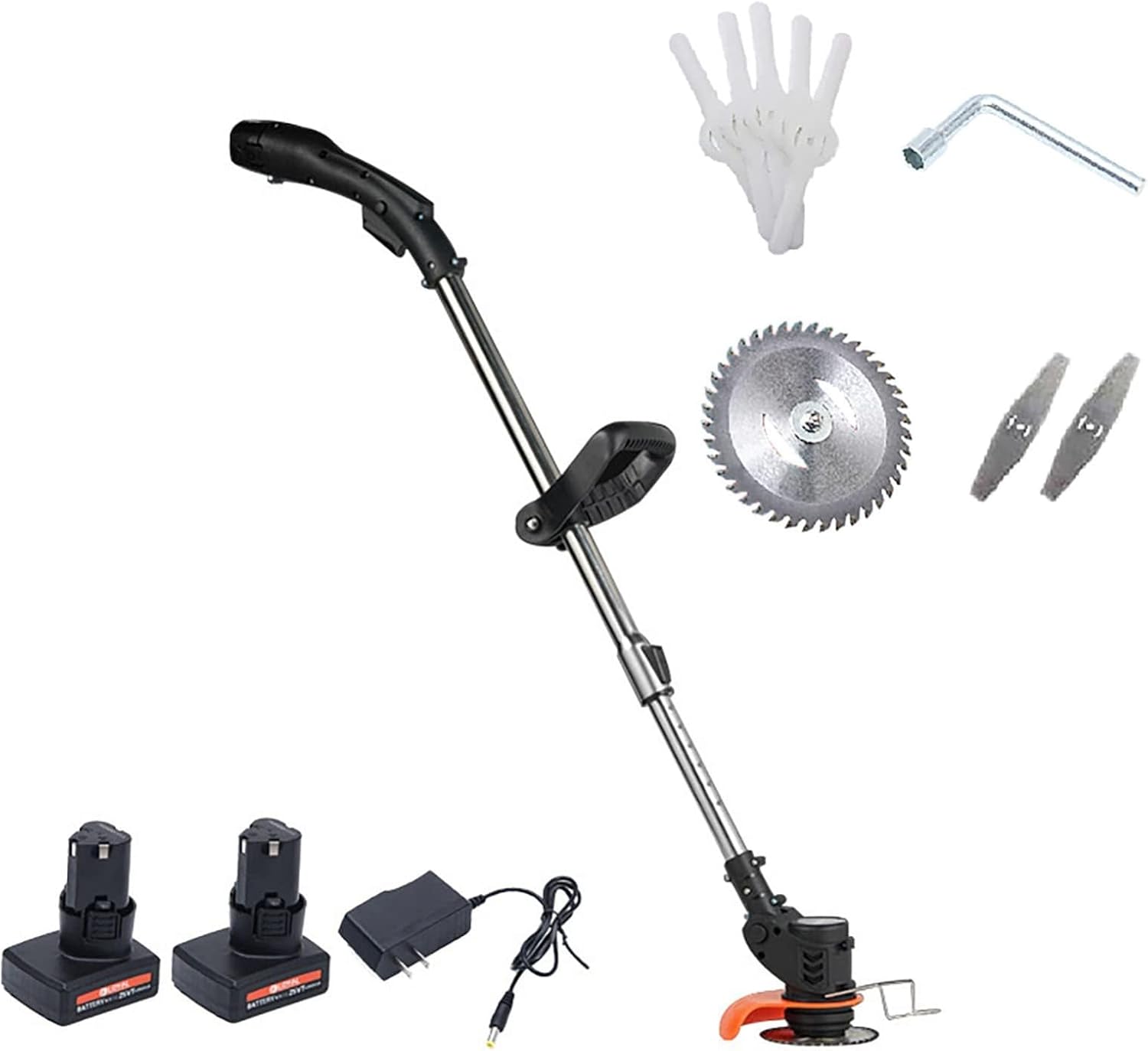 Robotic Lawnmower Electric Lawn Mower, 12V Battery Powered Lightweight Cordless Lawn Mower Rechargeable Telescopic Handle Home Portable Lawn Mower