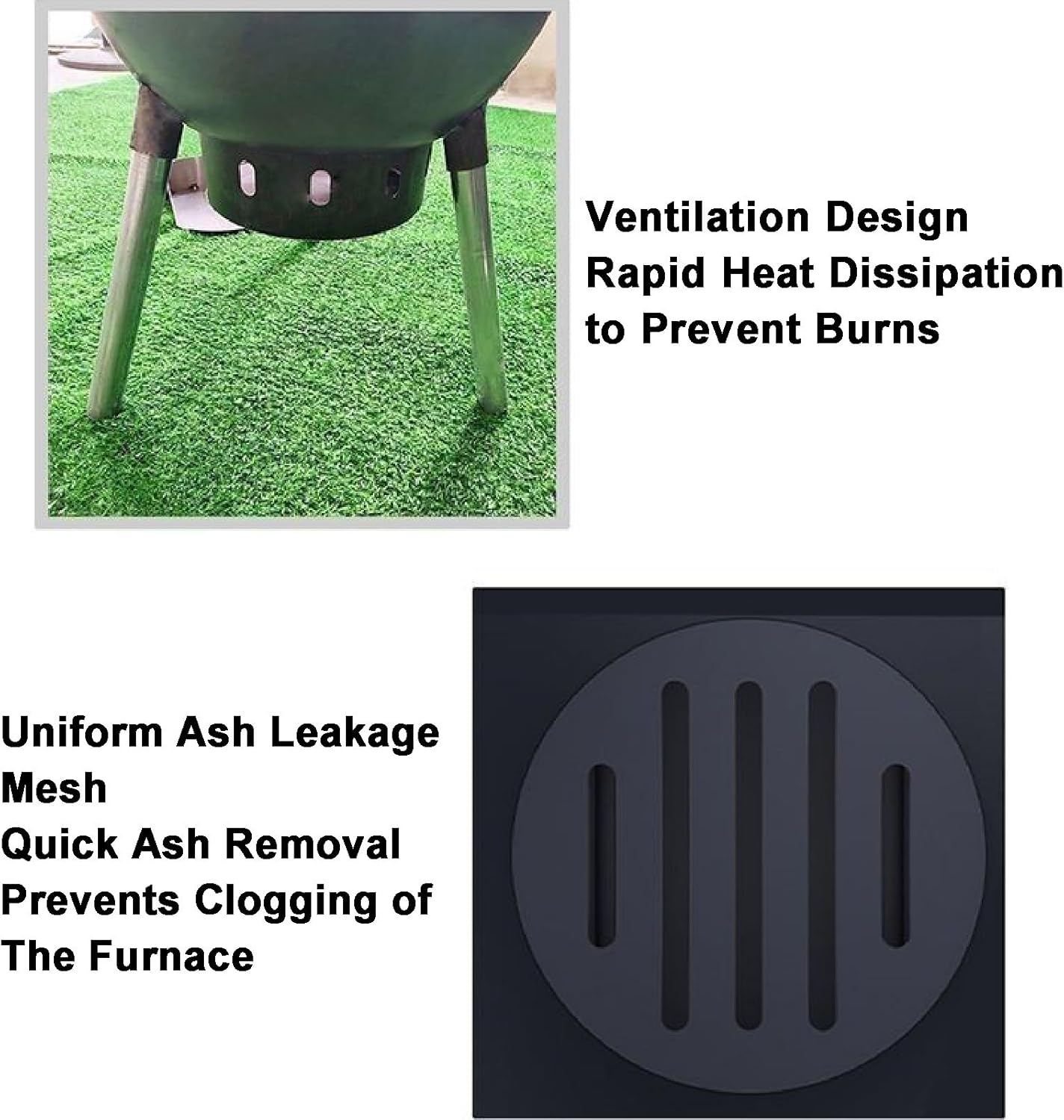 Portable Fire Pits Large Carbon Steel Wood Burning Stove Wood Portable Firepit for Camping Gear Survival Gear Backyard Cooking Camping Grill(68x58cm/26.8x22.8in)