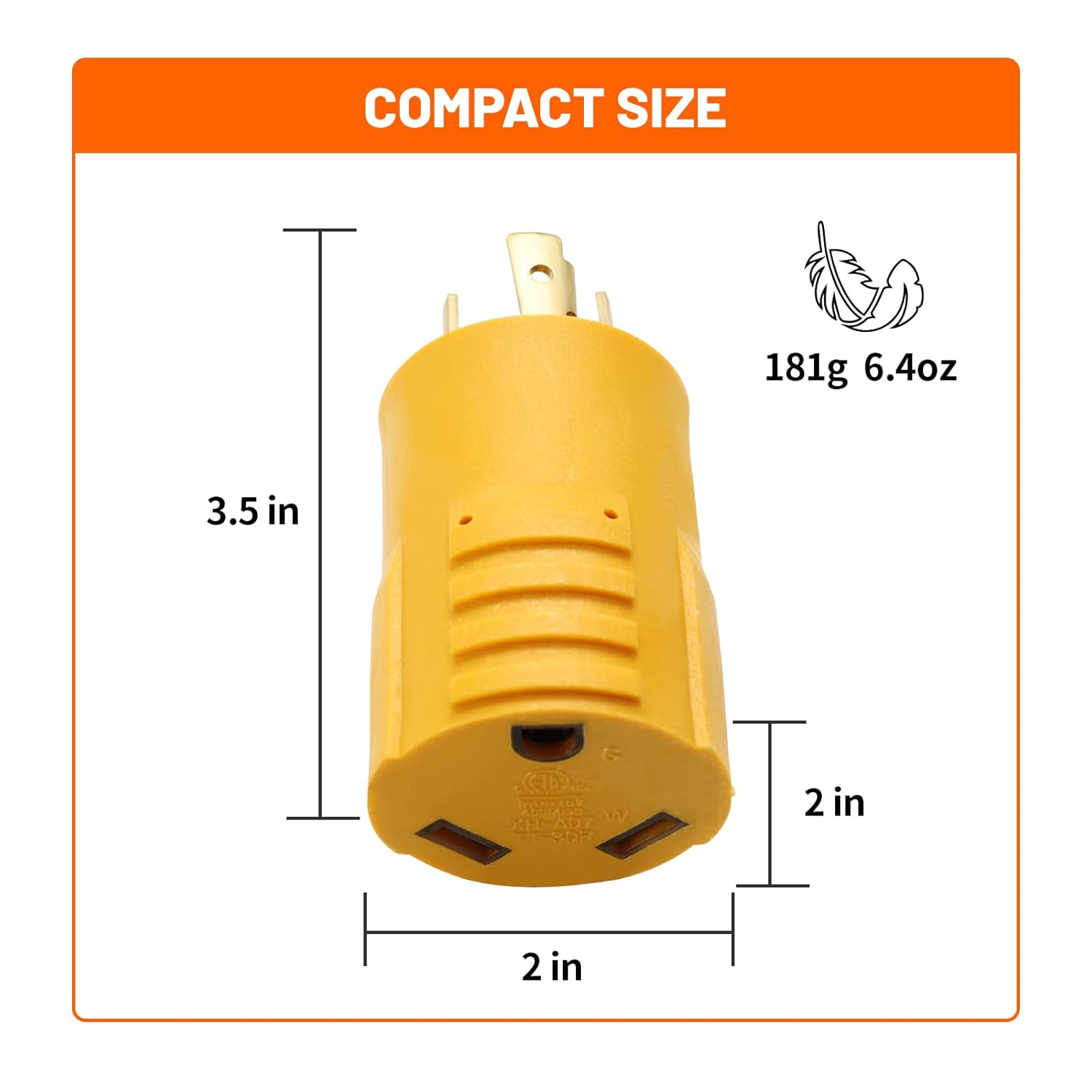 MECMO NEMA L14-30P to Four 5-20R/ 5-15R & L14-30R Generator Adapter Extension Cord with NEMA L14-30P to TT-30R 30 Amp RV Generator Adapter ETL Listed
