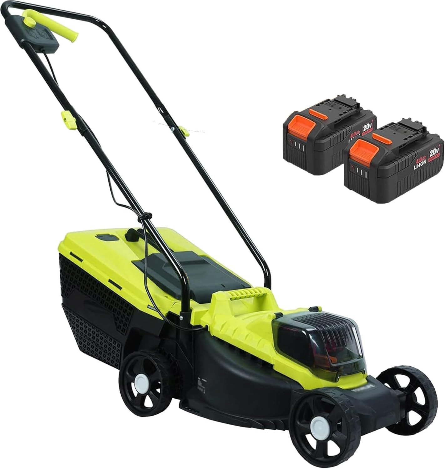 Electric Lawn Mower with Bagger, Brushless Cordless (Self-Propelled) Lawn Mower, 4.0Ah Battery and Charger Included, for Small Yards